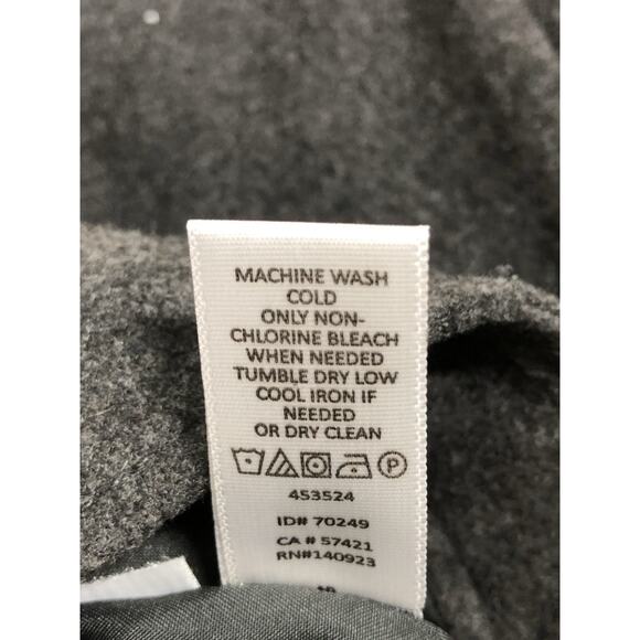 Loft Women Mini Skirt Size 6 A-Line Full Zipper Front Gray Embroidered Punk Edgy - Picture 5 of 6